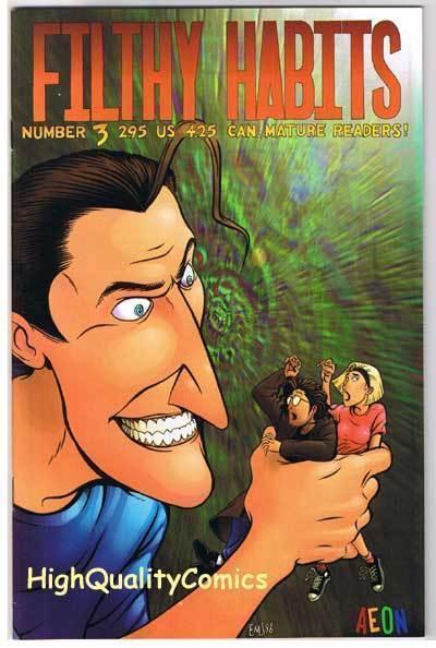 FILTHY HABITS #3, NM, Aeon, Indy, Hitler, Death, 1996, more indies in store