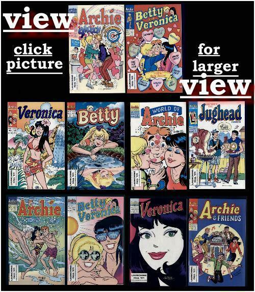 ARCHIE COMICS DOTCOM 1-10 1997 $40+ in guide  wsale