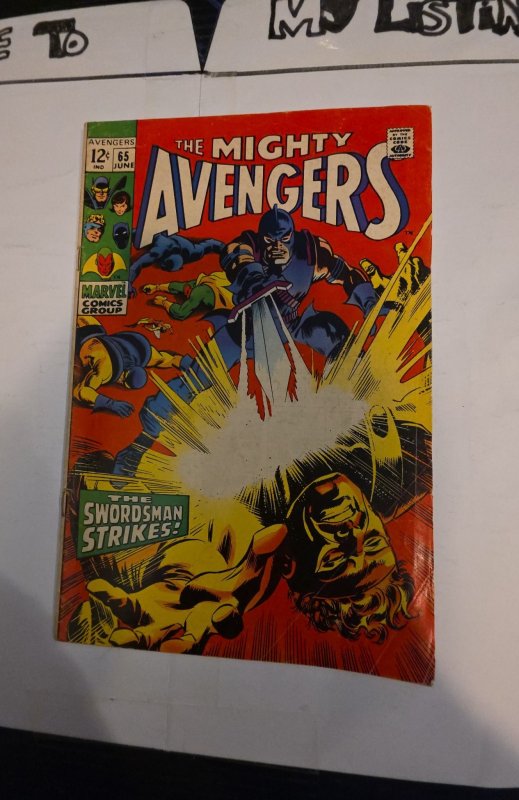 The Avengers #65 (1969) the sword man strikes see descript