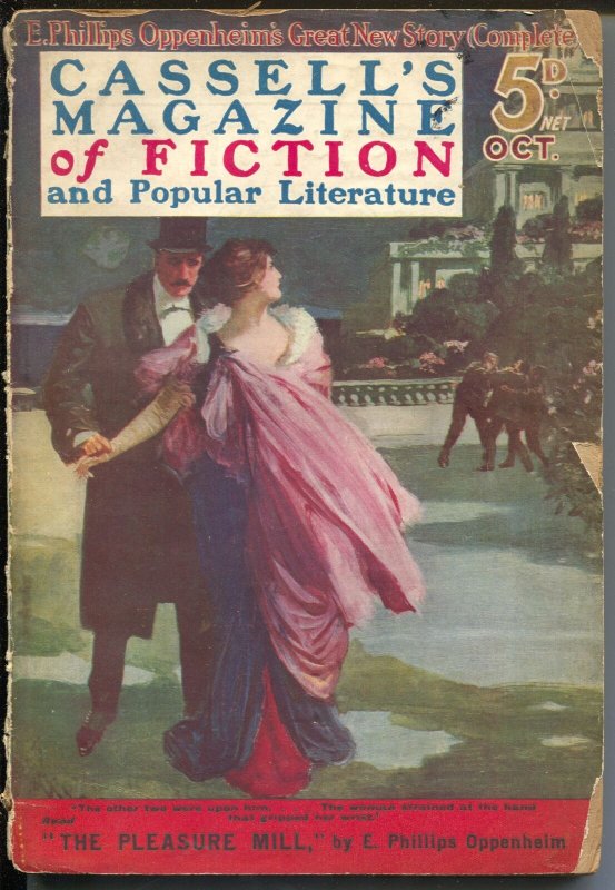 Cassell's Magazine of Fiction 10/1915-British adventure pulp-pre WWI-Rinehart-G+