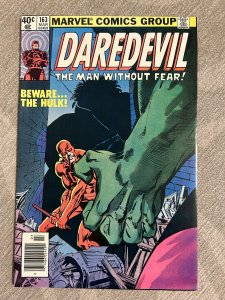 Daredevil #163 VF/NM Frank Miller Hulk Newsstand Marvel 1979 Bronze Age Key