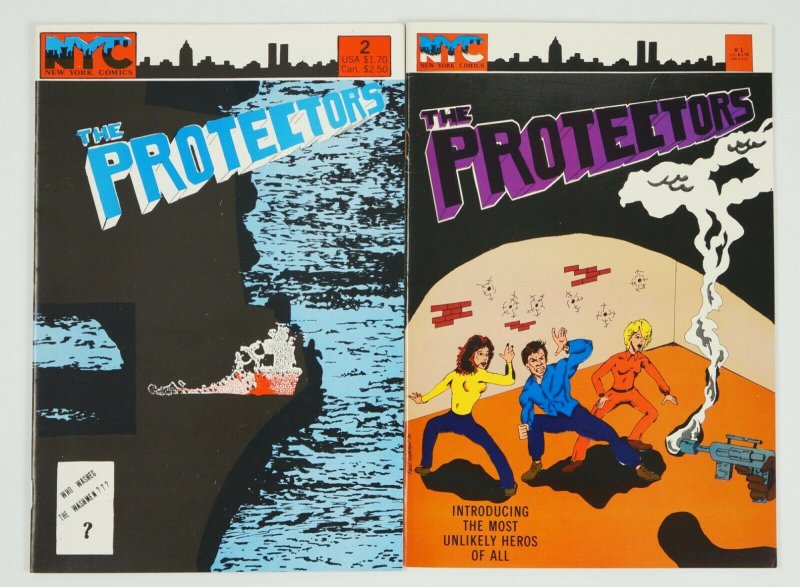 the Protectors #1-2 VF- complete series - new york comics set lot 1986