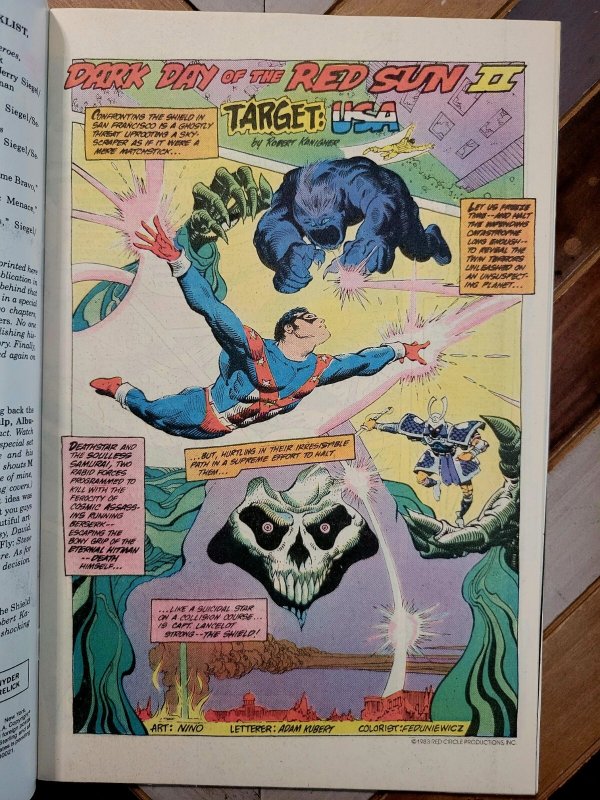 Shield: Steel Sterling #3 Red Circle 1983 vs. SOULLESS SAMURAI! A.Nino, A.Weiss