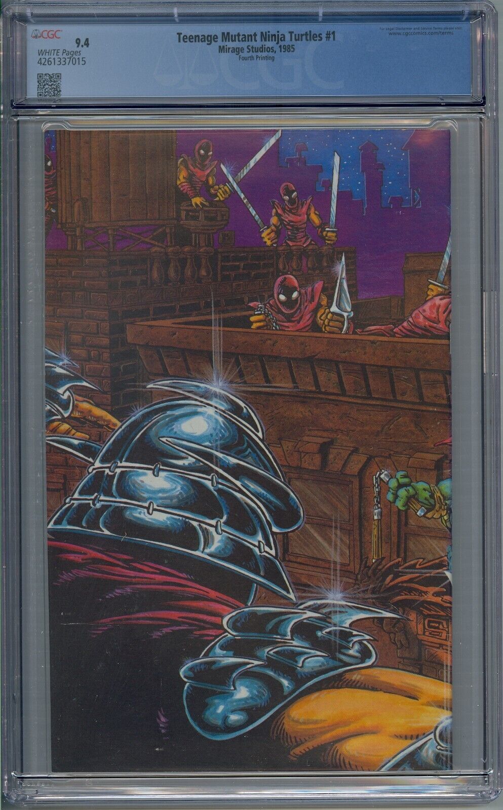 TEENAGE MUTANT NINJA TURTLES #4 CGC 9.4 WHITE PAGES