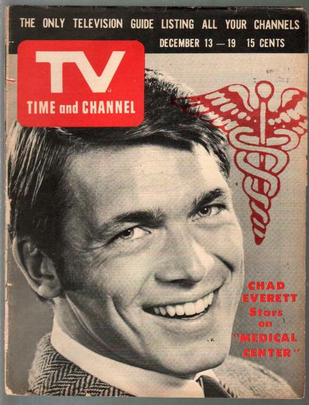 TV Time And Channel 12/13/1969-Chad Everett-Medical Center-Philly-NY-G