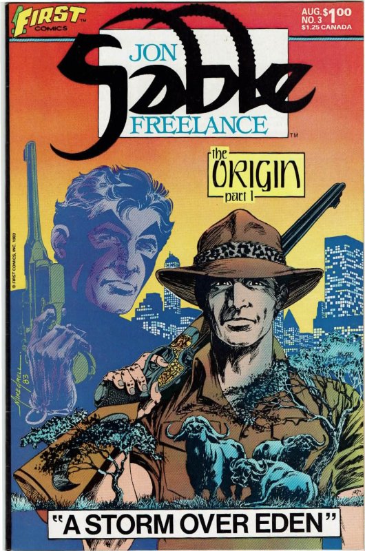 Jon Sable, Freelance #3 (1983 v1) First Comics Mike Grell NM-