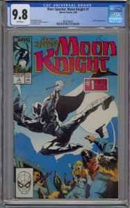 MARC SPECTOR MOON KNIGHT #1 CGC 9.8 WHITE PAGES