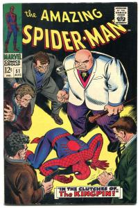 AMAZING SPIDER-MAN #51 1967-MARVEL-KINGPIN-2ND APPEARAN FN/VF