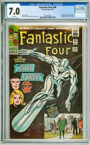 Fantastic Four #50 (1966) CGC 7.0! White Pages!