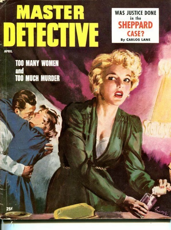 INSIDE DETECTIVE-APRIL  1955-G/VG-SPICY-MURDER-KIDNAP-POISON-SAM SHEPPARD G/VG 