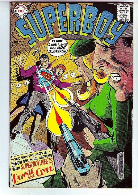 Superboy #149 strict VF 8.0  High-Grade  Appearance - Bonnie and Clyde  100 more