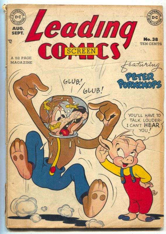 Leading Comics #38 1949- Peter Porkchops- DC Funny Animals VG