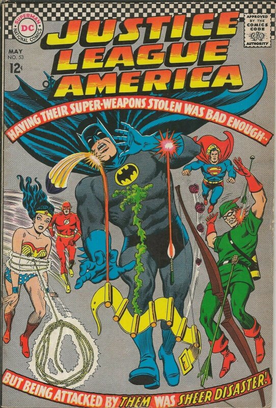 Justice League of America #53 ORIGINAL Vintage 1967 DC Comics Batman