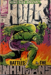 The Incredible Hulk Annual #1 (1968) FR/GD See description