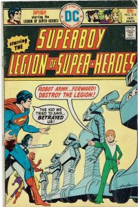 Superboy #214 Legion of Superheroes Mike Grell FN-