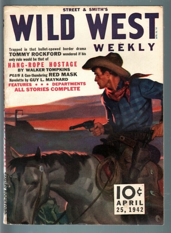 WILD WEST WEEKLY 4/25/1942-WESTERN PULP-STREET & SMITH VF