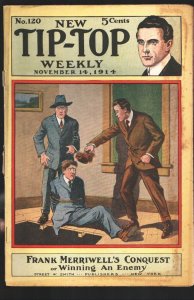 New Tip Top Weekly #120 11/14/1914-bondage cover-transition from dime novel t...