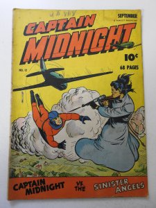 Captain Midnight #12 (1943) GD+ Cond cover detached, manufactured w/ 1 staple