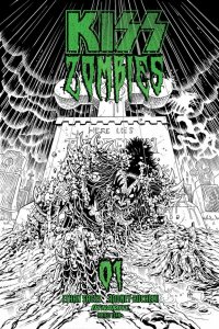 Kiss Zombies #1 1:11 Copy Haeser Black & White Dynamite Entertainment 2019 EB94