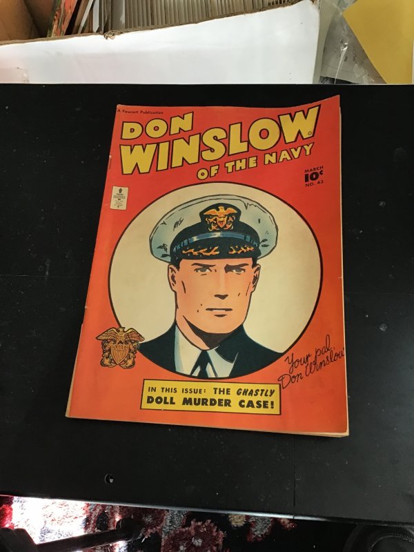 Don Winslow of the Navy #43 (1947) Mid-grade! Scorpion Villain! FN- Wow!