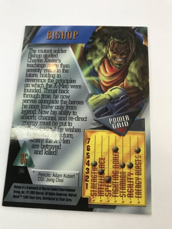 BISHOP #86 card : Marvel Metal 1995 Fleer Chromium; NM/M X-men Avengers, base