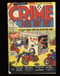 Crime Does Not Pay #83 VG- 3.5 White Pages