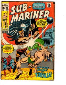 Lot Of 4 Prince Namor Sub-Mariner Marvel Comic Books # 40 41 42 43 VG Range RH2