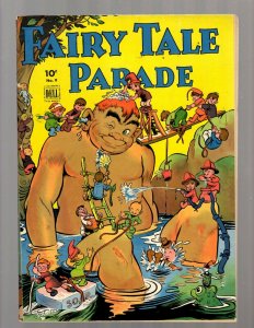 Fairy Tale Parade # 9 VF- Dell Golden Age Comic Book Giants Walt Kelly 1943 JK7