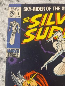 Silver Surfer # 4 FN- Marvel Comic Book Stan Lee Mephisto VS. Thor Cover 15 J864