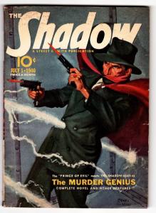 The Shadow Pulp July 1 1940- The Murder Genius- Great cover FN+