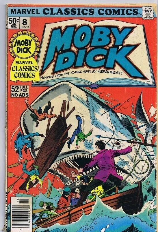 Marvel Classics Comics Series #8 Moby Dick ORIGINAL Vintage 1976 Marvel Comics 