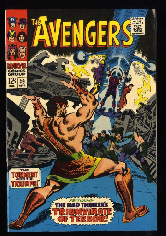 Avengers #39 VF- 7.5 Black Widow Cameo!