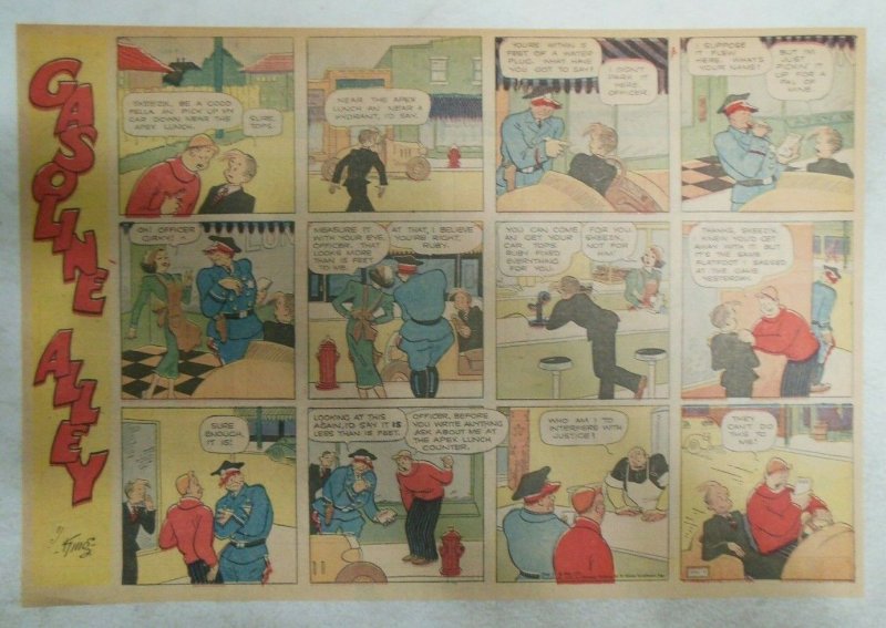  (17) Gasoline Alley Sunday Pages by Frank King from 1937 Size: 11 x 15 inches