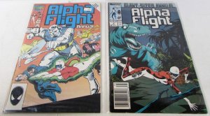 Alpha Flight Annual Lot of 2 #1, 2 Marvel Comics (1986) 1st Print Comic Books