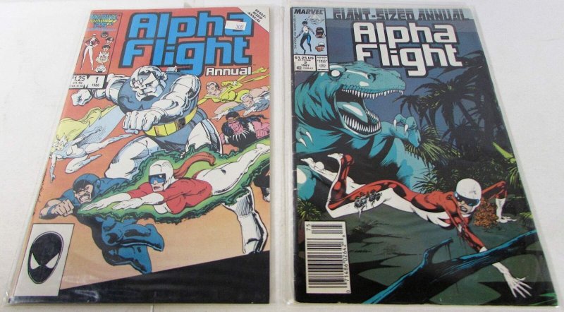 Alpha Flight Annual Lot of 2 #1, 2 Marvel Comics (1986) 1st Print Comic Books