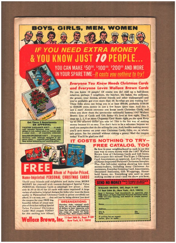 Sad Sack's Funny Friends #70 Harvey Comics 1967 Silver Age Centerfold Detached