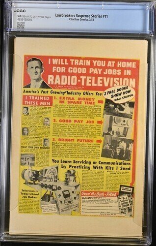 Lawbreakers Suspense Stories #11 1953 Charlton Comics CGC 5.0 Classic cover