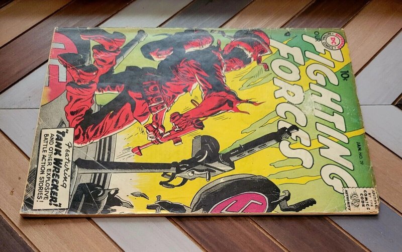 OUR FIGHTING FORCES #29 G/VG (DC 1958) Tank Wrecker! Kubert & Infantino