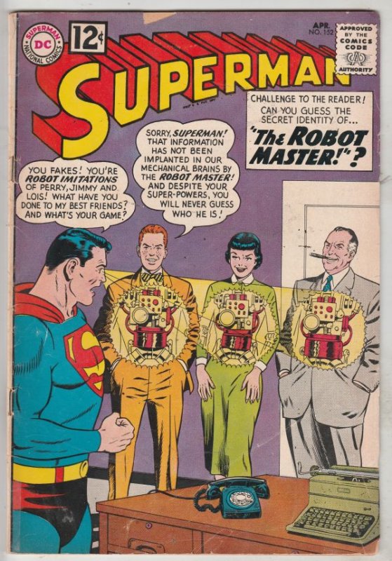 Superman #152 (Apr-62) VG+ Affordable-Grade Superman, Jimmy Olsen,Lois Lane, ...