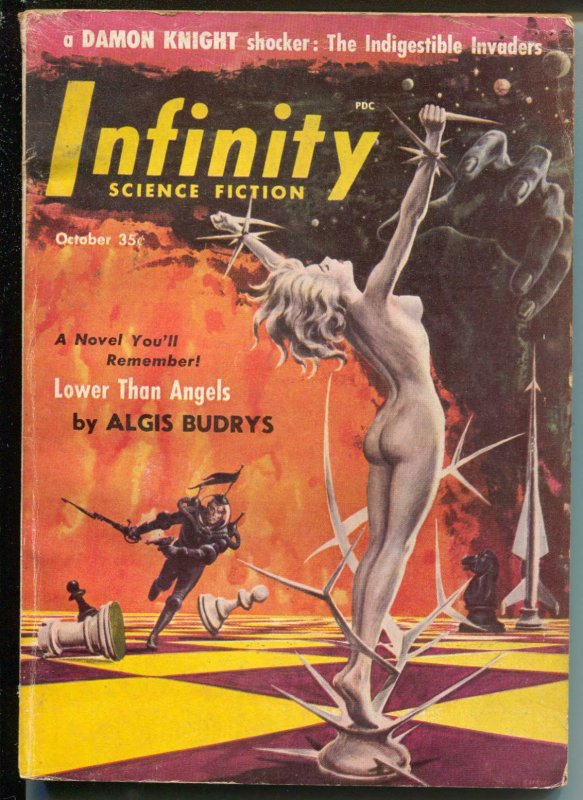 Infinity Science Fiction #5 10/1956-pulp thrills-Harlan Ellison-Robert Silver...