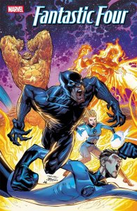 FANTASTIC FOUR #8 NETHO DIAZ BLACK PANTHER VARIANT Marvel Comic Book 2025