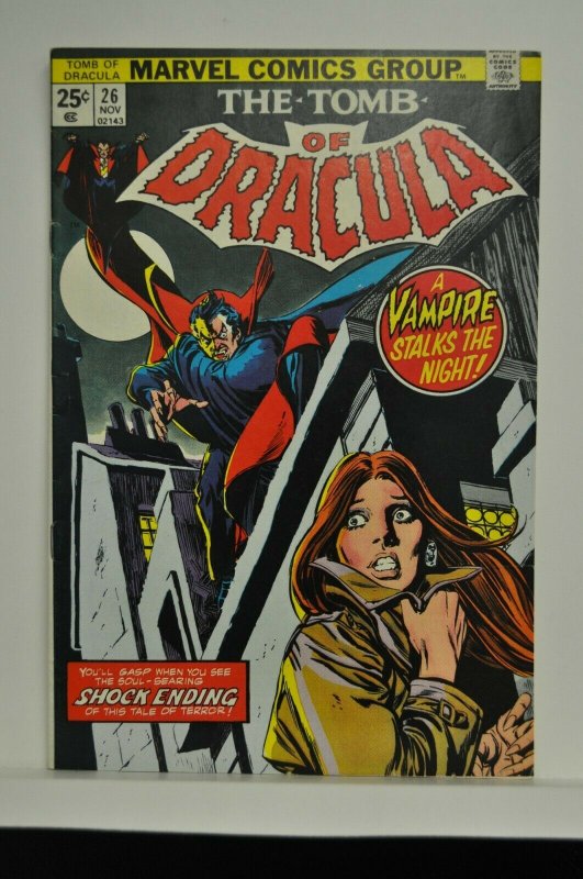 Tomb of Dracula #26 Early 25 Cent Issue! Classic Cover 1974
