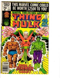 5 Marvel Two-in-One Comic Books Annual # 3 4 5 6 7 Thing Nova Hulk Thor BH17