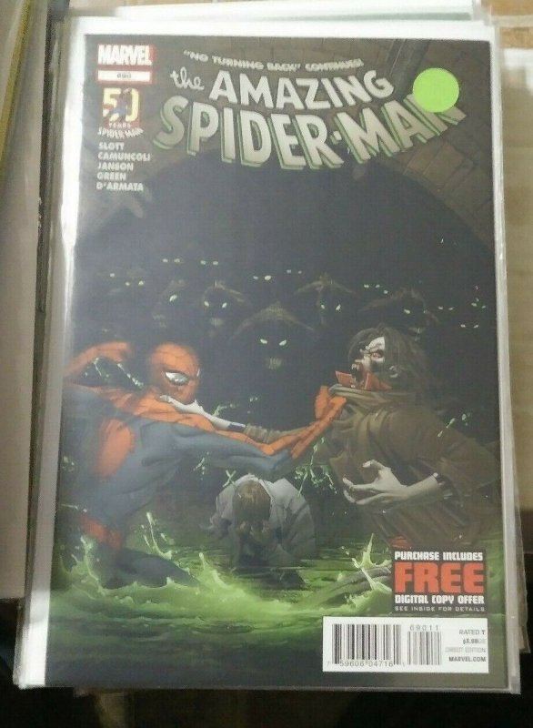 Amazing Spider-Man # 690 2012  marvel  LIZARD +MORBIUS VAMPIRE no turing back 3