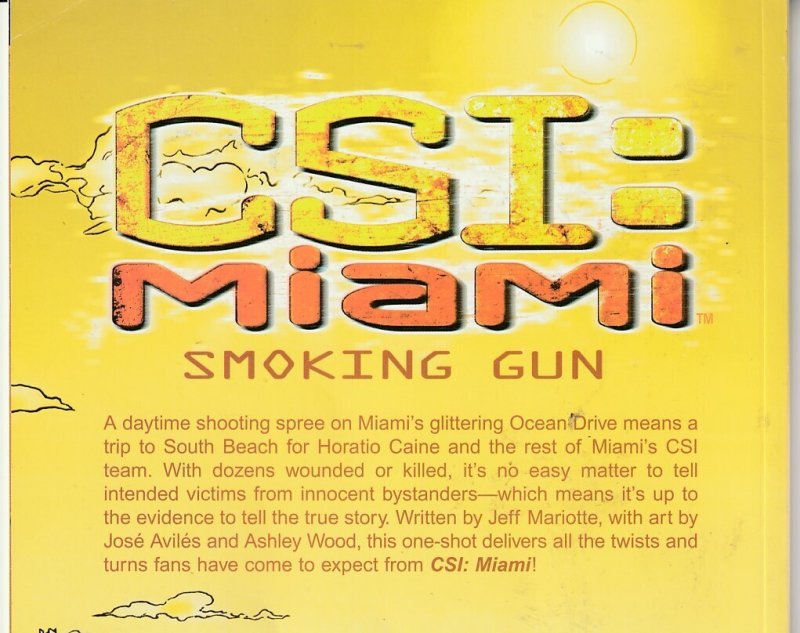 CSI Miami – Smoking Gun One Shot(Photo Cover Variant)