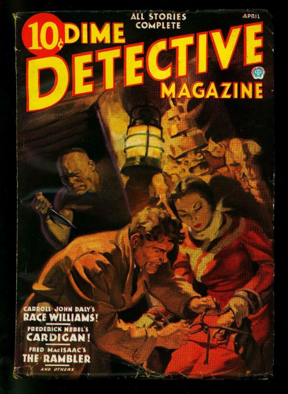 Dime Detective Pulp April 1936- Race Williams- Cornell Woolrich- G