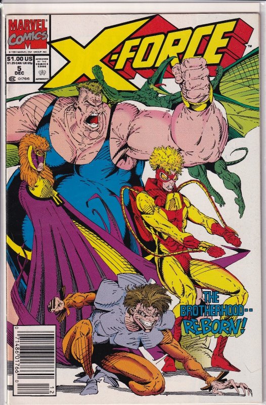 X-Force #1-#5 Set F/VF 1991 Marvel Comics 5 Book Lot