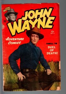 JOHN WAYNE ADVENTURE COMICS #8-FRANK FRAZETTA-AL WILLIAMSON-PHOTO COVER-195 G/VG