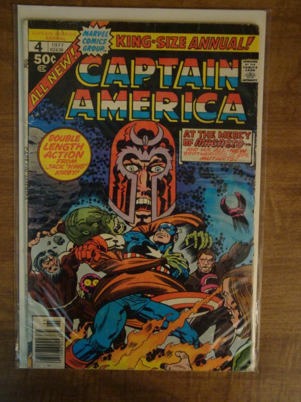 Marvel Comics Captain America Annual #4 Kirby Art Magneto  VF+