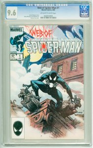 Web of Spider-Man #1 (1985) CGC 9.6! OWW Pages!